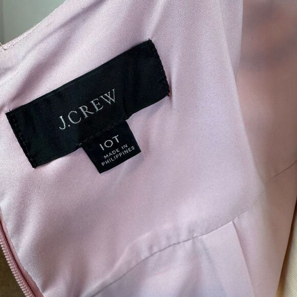 J. Crew * Linen Blend A-Line Midi Dress Dusty Rose Pink Size 10 Tall - Picture 7 of 9